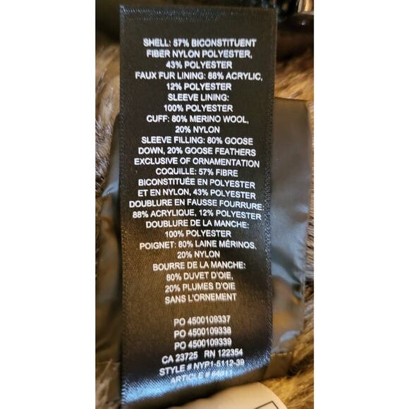 Aritzia Babaton Oskar Parka Olive Green Faux Fur Size XL Heavyweight EUC - Picture 16 of 16